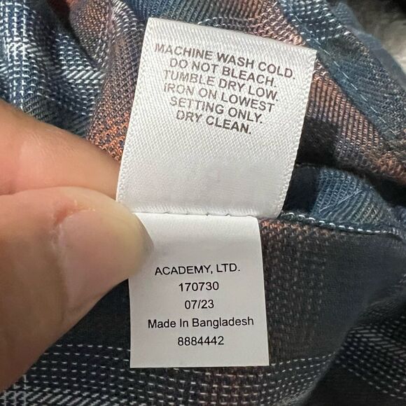 New! Magellan Outdoor LS Pro Performance Flannel Blue/Orange Men Shirt Sz 3XL - Picture 9 of 14